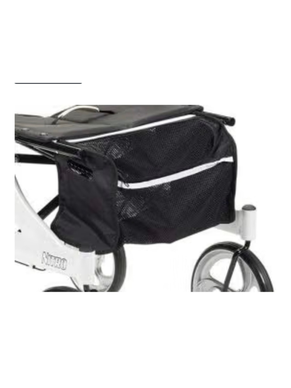 Drive DeVilbiss Rollator Tote Bag, One Size, Black and White